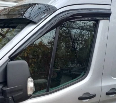FORD TRANSIT MK8 MK9 2014-2023 EXTERNAL FIT WIND RAIN SUN GUARD DEFLECTORS 2PCS - Image 1 of 4