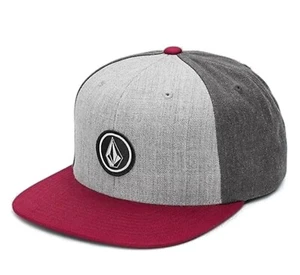 New Volcom Quarter Twill Gray Mens Hat Snapback HTVLC-5 - Picture 1 of 2