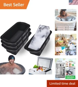 Extra Large Silicone Ice Block Molds - 4 Pack, 9.4 lbs for Coolers & Ice Baths - Picture 1 of 9