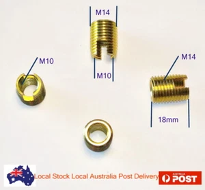 Qty 10 M10 M14 18mm Hard Wood Timber Threaded Zinc Plated Steel Insert Nut - Foto 1 di 1