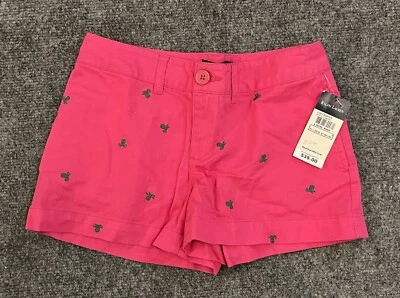 Ralph Lauren Polo Girls Size 8 Chino Shorts Hot Pink Embroidered with Tag - Image 1 of 4