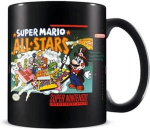 Nintendo Super Mario Allstars Black Multicolor Tea Coffee Hot Chocolate Mug Gift - Picture 1 of 2