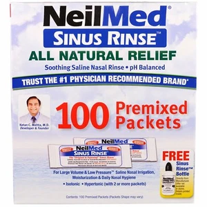 NeilMed, Sinus Rinse, All Natural Relief, 100 Premixed Packets - Picture 1 of 2