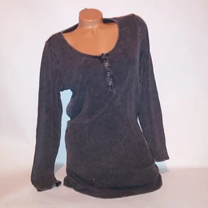 Victoria Secret PINK Sleep Shirt Sleepwear Gray Fade Thermal Waffle Knit New - Picture 1 of 20