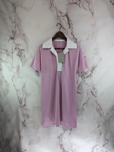 Everlane Dress Women Small Retro Jersey Polo Cotton Lilac Purple Mini T Shirt - Picture 1 of 10