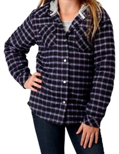 Roper Western Jacket Girls Flannel Snap Blue 03-298-0119-3697 BU - Picture 1 of 2