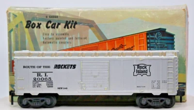 KMT, Kris Model Trains, ROCK ISLAND, Silver Box Car #2985  O Gauge W/ O.G. Box - Image 1 of 4