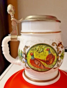 Original BMF Bierseidel Bierkrug mit Zinndeckel, Made in W. Germany - Bild 1 von 9