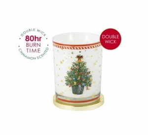 270243 OH CHRISTMAS TREE JOYFUL CINNAMON SCENTED DOUBLE WICK CANDLE WITH LID - Bild 1 von 1