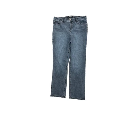 Pantalones de mezclilla Bandolino Mandie pierna recta para mujer talla 12 azul lavado oscuro Foto 1 de 4