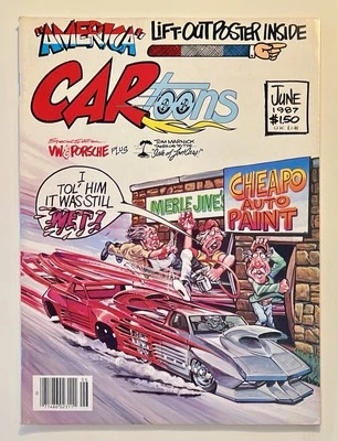 CARtoons comic magazine June 1987 Hot Rod Racing with Poster - Image 1 of 3