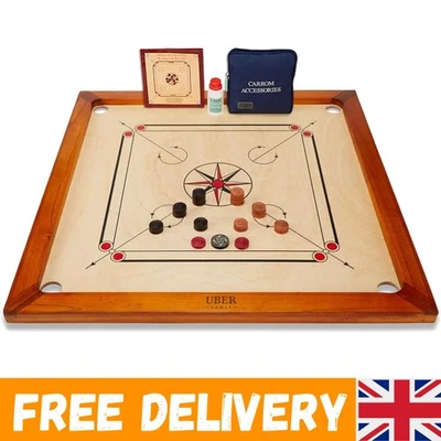 33 x 33” Carrom Board Set - Playable, Stylish & Sturdy - Adjustable Stand Option - Image 1 of 4
