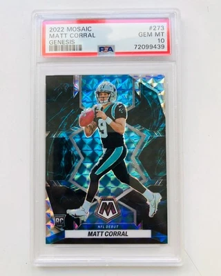 2022 Mosaic MATT CORRAL NFL Debut Genesis Prizm RC #273 PSA 10 GEM MINT - Image 1 of 2