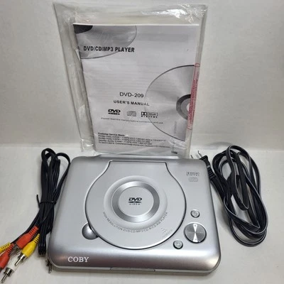 Coby Portable DVD/ CD / MP3 Player Compact DVD-209 Used Tested Works Great - Image 1 of 4