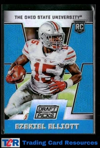 2016 Panini Prizm Collegiate Draft Picks #105 Ezekiel Elliott Prizms Blue - Picture 1 of 2