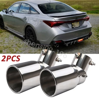 2PCS For Toyota Avalon Car Exhaust Pipe Tip Rear Tail Throat Muffler 1.5-2.1" Foto 1 de 4