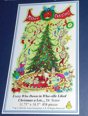 DR. SEUSS LIBERTY Puzzle ~Every Who Down in Who-ville Liked Xmas a Lot~ 458 pcs - Image 1 of 4