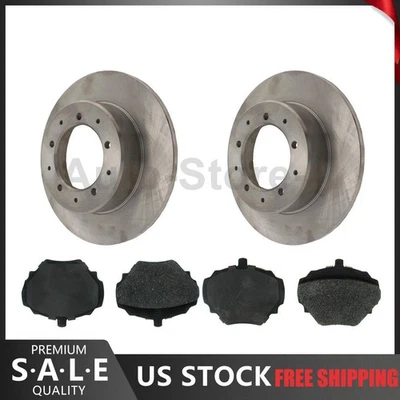 Rear Brake Rotors + Brake Pads Set for 1994 1995 1996 -1998 Land Rover Discovery - Image 1 of 4