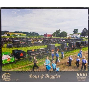 Doyle Yoder Boys & Buggies Amish Scene Jigsaw Puzzle 20 x 27 1000 Pieces - Picture 1 of 1