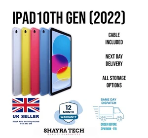 Apple iPad 10th 9th 8th 7th 6th Gen 32GB/64GB/128GB Wi-Fi/4G EXCELLENT CONDITION - Picture 1 of 53