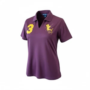 Guy Harvey Performance Poloshirt Damen Medium weinrot Poly bestickt Fisch 3 - Bild 1 von 19