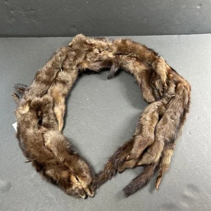 Vintage Mink Stole 8 Real Minks - Picture 1 of 4