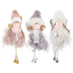 3Pcs Christmas Hanging Ornaments Xmas Tree Adornments Angel Doll Decors - Picture 1 of 12