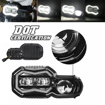 Motorcycle LED Headlamp High/Low Lighting Front DRL For BMW F650GS F700GS F800GS - Image 1 of 4