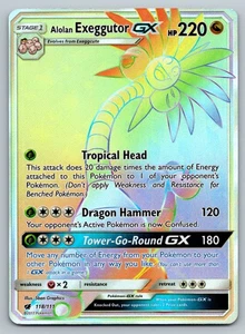 Alolan Exeggutor Gx 118/111 Pokemon Crimson Invasion Secret Rare Rainbow Holo NM - Picture 1 of 2