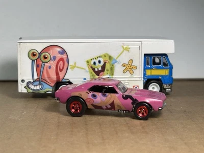 Hot Wheels Customized Sponge Bob Fleet Flyer & ‘67 Camaro Loose Rolls  HTF - Image 1 of 4