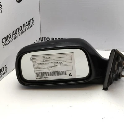 DAIHATSU CHARADE LEFT DOOR MIRROR G200, 4DR/5DR, MANUAL TYPE, BLACK, 06/93-07/00 - image 1 of 4