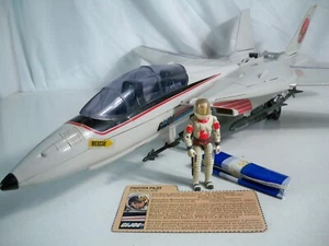 K23i47961 SKYSTRIKER F-14 MIT ACE & 1 FALLSCHIRM 95% KOMPLETT GI JOE 1983 ORIGINAL - Bild 1 von 21