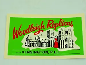 ADESIVO DA VIAGGIO TURISTICO VINTAGE VOYAGER WOODLEIGH REPLICHE KENSINGTON PEI ORIGINALE - Foto 1 di 2