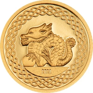 GREAT DRAGON Lunar Collection Gold Coin 1000 Togrog Mongolia 2024 - Picture 1 of 4