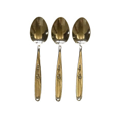 Towle Sterling Silver Rose Solitaire .925 Teaspoons 1954 RARE Lot of 3 Spoons
