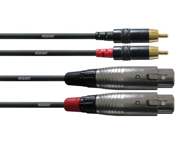 Cavo Cordial XLR Femmina a RCA, 3,0m, Cavo, Coppia
