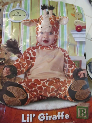 Disfraz de jirafa bebé - 12-18 meses niño pequeño 4 piezas - traje de unión, botines, capucha Foto 1 de 4