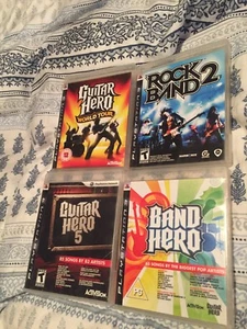 For Sony PS3 Playstation 3 Video Game System disc lot Guitar Band Hero Rock band - Picture 1 of 1