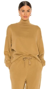 FRAME Organic Pima Cotton Funnel Neck Sweatshirt Top Camel Shopbop NWT XS $178 - Picture 1 of 12