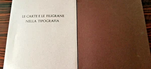 Le carte e le filigrane nella tipografia Alberto TALLONE Editore Scheiwiller '93 - Foto 1 di 7