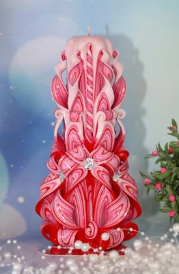 Geschnitzte kerze Deko Geschenk  Handarbeit  22cm - Bild 1 von 2