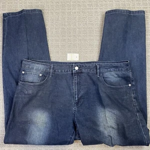 Izod Jeans Mens 40x32 Relaxed Fit Cotton Blend Blue Casual Pants Pockets - Picture 1 of 9