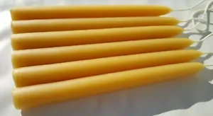 Pure Michigan 100% Beeswax taper candles 7/8" 3/4" 5/8" 1/2" 3/8" hand dipped