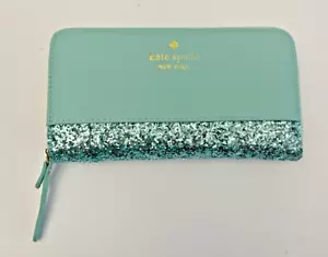 Kate Spade New York Geldbörse Türkis Blau Glitzer Neu Ohne Etikett - Bild 1 von 17