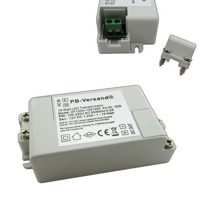 Mini LED Trafo 15 Watt 12V DC Netzteil Treiber Transformator Driver Leuchmittel - Bild 1 von 4