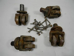 Antike Doppel-/Doppelrad Stahl Klavierrollen 4 Stück Vintage - 4E - Bild 1 von 11