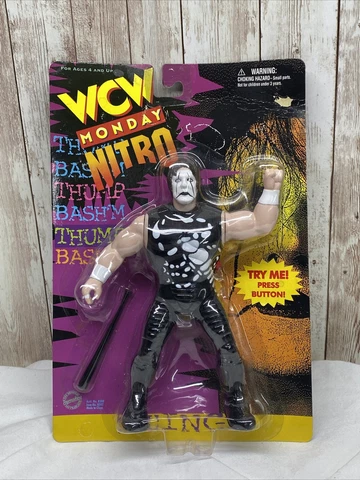 NIP 1997 WCW Monday Nitro Sting Vibrating Action Figure Cover