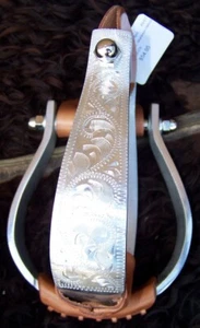 Stirrups - 1.5" Engraved Aluminum Oxbow - Picture 1 of 1