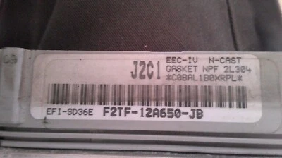 1992-1993 Ford F250 7.5L AT ECU F2TF-12A650-JB ECM PCM Engine Module Computer - Image 1 of 3