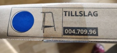 Ikea TILLSLAG Tischbock,dunkelblau Metall Stützbock Ständer Beine 004.709.96 neu - Bild 1 von 2